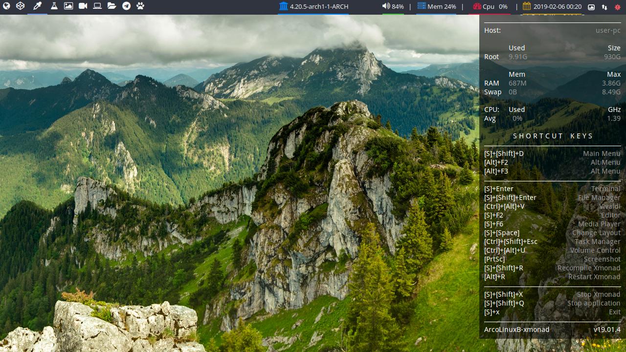 ArcoLinux with Xmonad